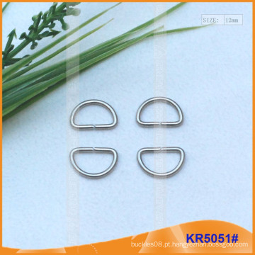 Tamanho interno 12mm Metal Buckles, Regulador de metal, Metal D-Ring KR5051